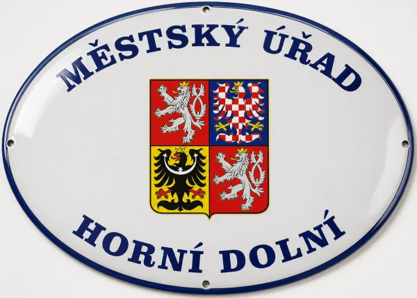 Smaltovaná cedule se státním znakem U13-urad 3